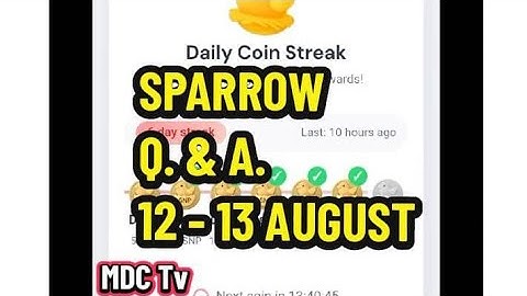 SPARROW NETWORK QUIZZES