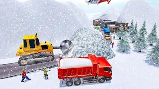 Excavator fill up dumper Snow simulator game by playgames Android Gameplay screenshot 1