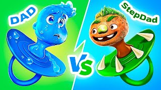 Stepdad VS Dad from Elemental! Fire vs Water! Hot vs Cold Challenge!