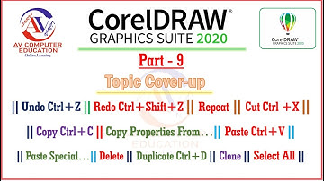 CorelDraw Edit Menu Tutorial in Hindi Part - 9 || Edit Menu of CorelDraw Graphics Suite X20