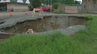 Massive sinkhole reopens in Rostraver