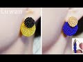 【DIY】Beaded Circle Earrings Tutorial　ビーズステッチ【DIY】丸小ビーズで円形ピアスの作り方　【DIY】珠艺织缝/用米珠串珠制作圆形耳饰的方法