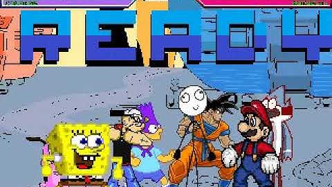 MUGEN Request: Team Spongebob V2 Vs Team Super Luigi (4v4 Simul)