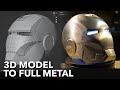 Building real Iron Man suit. #3 Iron Man helmet & Armor technologies. (3D printer and metal)