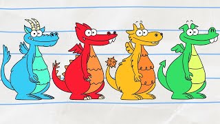 THE FOUR DRAGONS  | Boy & Dragon | Cartoons for Kids | WildBrain Bananas