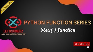 Hex function in python