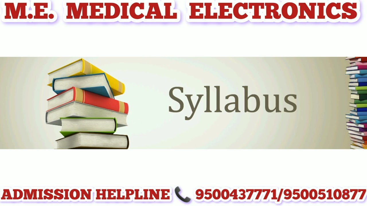 M.E. MEDICAL ELECTRONICS COURSES DETAILS IN TAMIL