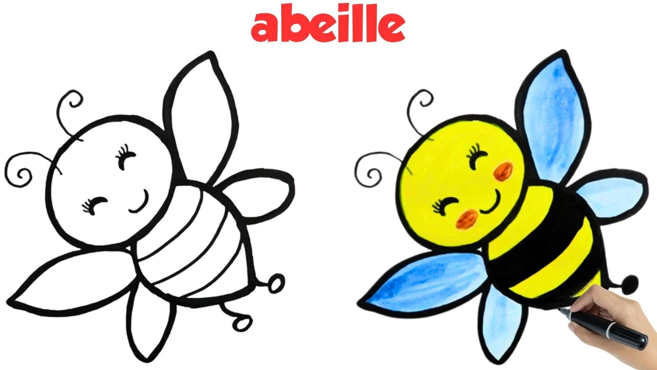 Comment Dessiner Les Abeilles Pour Les Enfants. Didacticiel De Dessin étape  Par étape Illustration de Vecteur - Illustration du enfant, dessin:  280053875