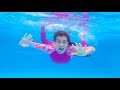 Nastya and Artem are going to swim in the pool مجموعة من القصص للأطفال حول الألعاب والأنشطة الخارجية