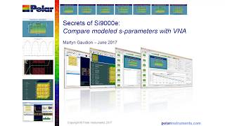 Si9000e compare modeled insertion loss with VNA measurement