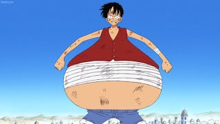 Bloated Luffy vs. Crocodile