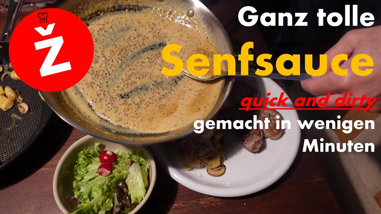 quick and dirty: Ganz tolle Senfsauce zu kurzgebratenem Fleisch in weniger als 5 Minuten!
