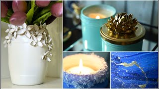 5 AMAZING DIY IDEAS FOR RECYCLING  GLASS JARS /EASY AND BEAUTIFUL