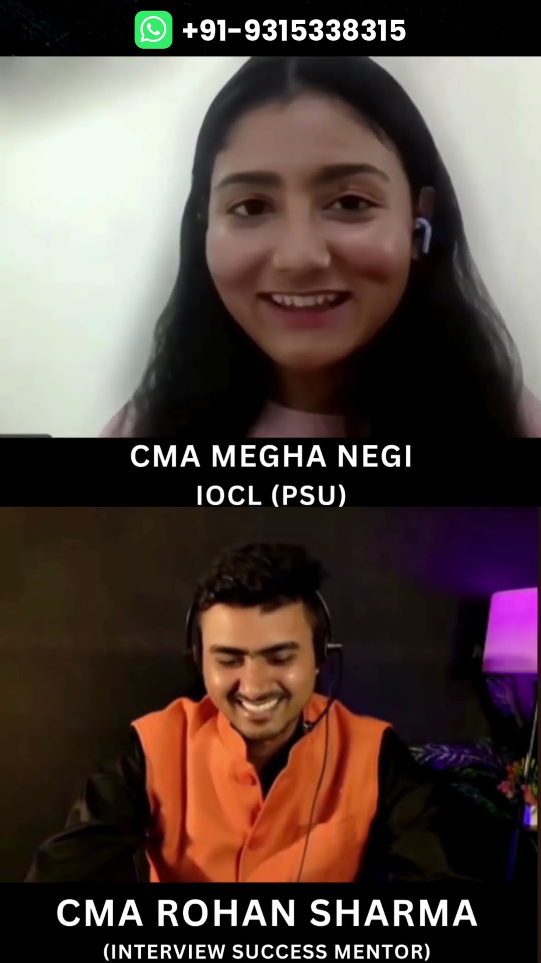 CMA Megha Negi video testimonial — CMA placement selection at IOCL | Career Success Launchpad