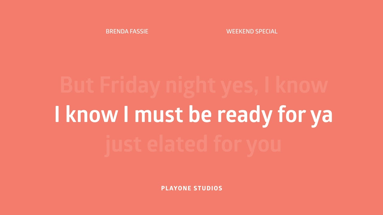 Brenda Fassie - Weekend Special Lyrics (Karaoke)