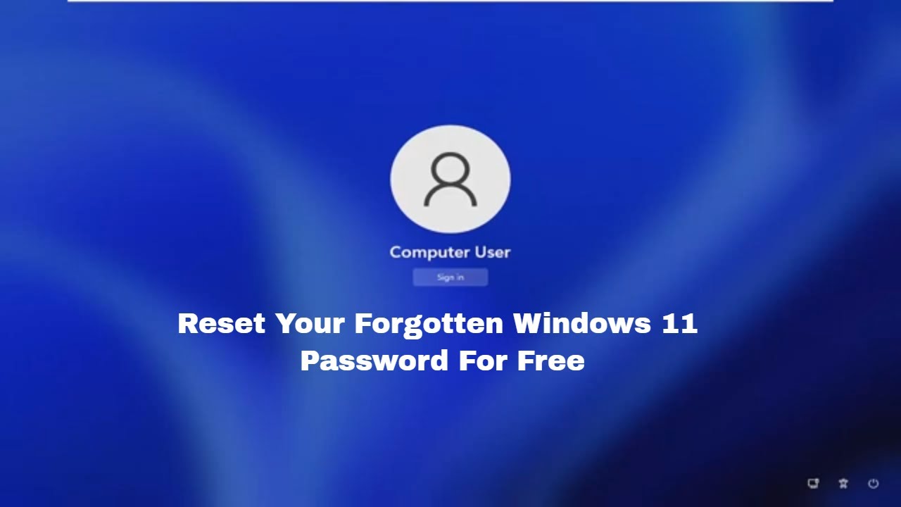 How To Reset Your Forgotten Windows 11 Password For Free Youtube