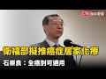 衛福部下半年擬推癌症居家化療 石崇良：全癌別可適用