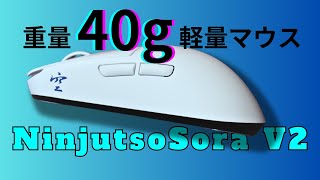 Ninjutso Sora V2】Sora V1から形状変化。ケツデカつかみ持ちマウスに