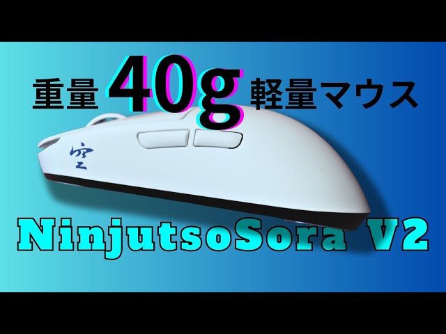 Ninjutso Sora V2】Sora V1から形状変化。ケツデカつかみ持ちマウスに