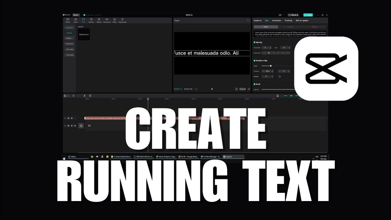 Want to Create Running Text like TV News? How to Create Running Text in ...