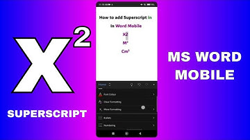 Superscript toevoegen in Word Mobile (Android en iPhone)