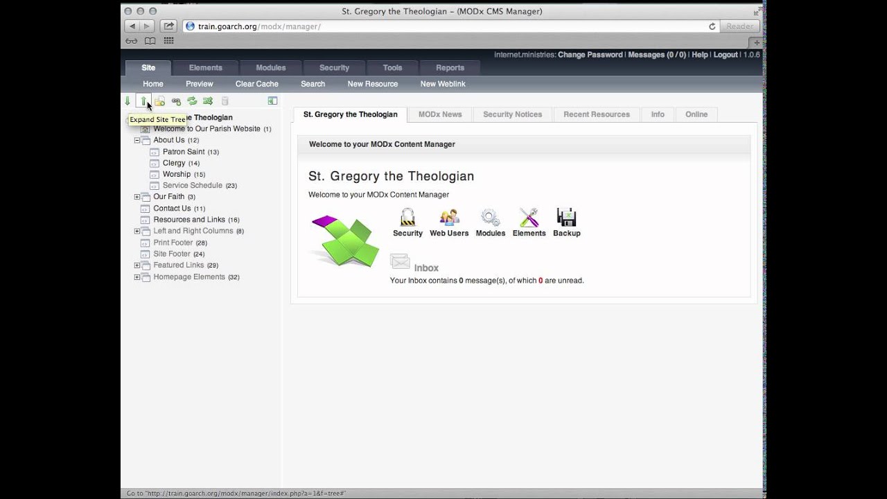 MODx CMS - Introduction and Basic Editing - YouTube