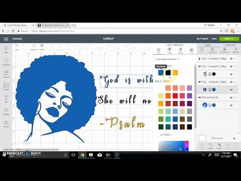 How to customize Afro woman graphics for T-shirts (Cricut Design Space)