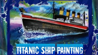 How to make The Titanic Ship with watercolor easily  I Titanic pose 😜