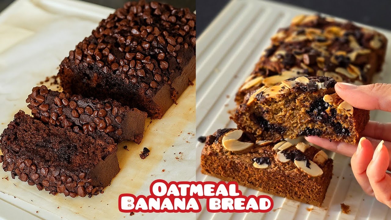 Cemilan sehat dari pisang dan oatmeal. Oatmeal banana bread