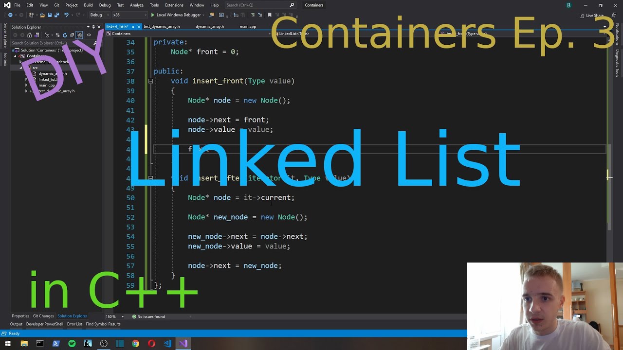 Linked List Implementation in C++ (Data Structures: Containers Ep. 3 ...