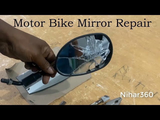 How to repair bike broken side mirror - How to repair broken side view  mirror on bike 