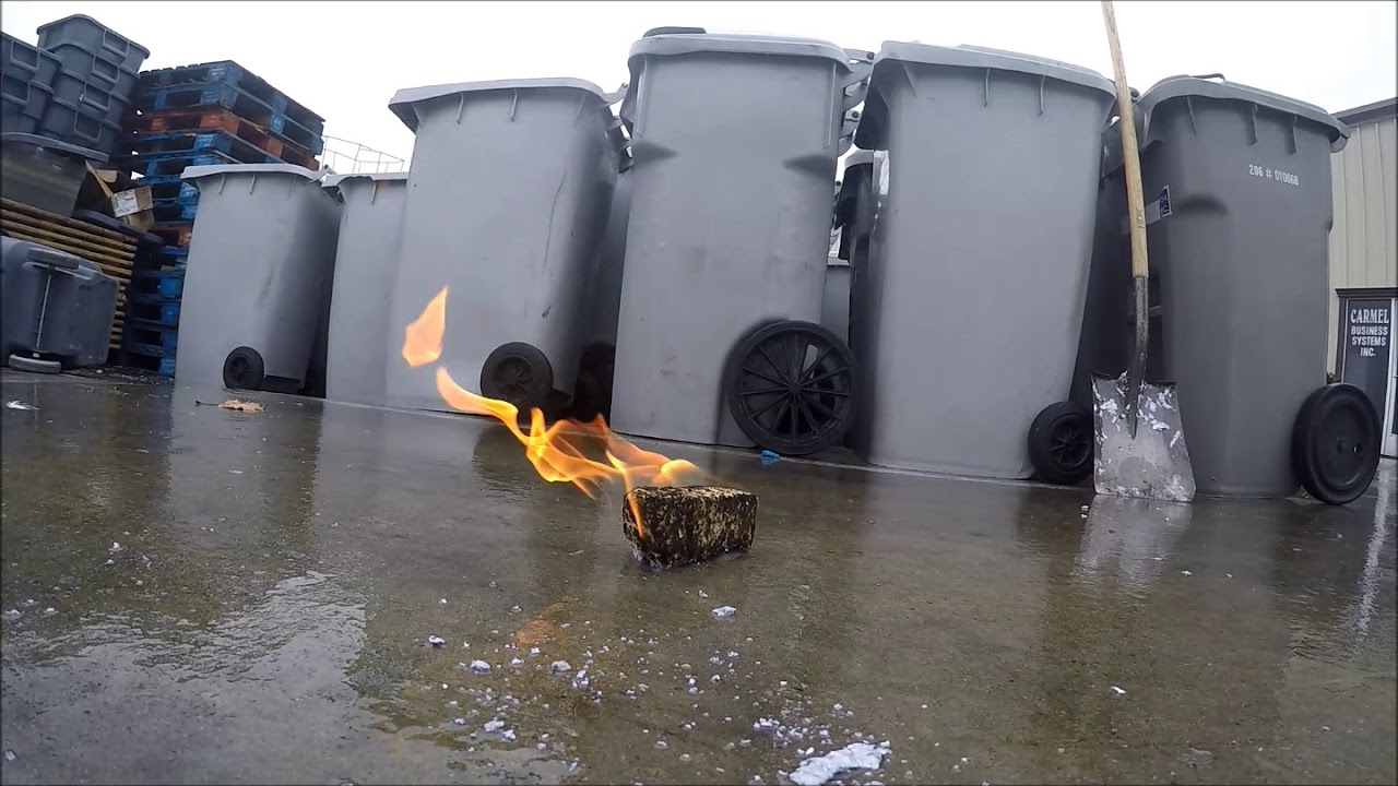 Data Disposal Fire Starters in The Rain
