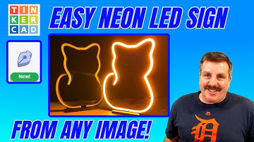 Any Image to NEON LED Sign Tinkercad Sketch Tool Wizardry & More!