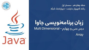 Java – Lesson 34 | Multi Dimensional Array – زبان برنامه نویسی جاوا – درس سی و چهارم