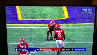 CRAZY 95 yard blocked Field goal return by Georgia in 2022 SEC Championship game 12/3/22