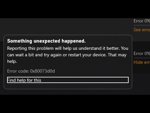 How to Fix Error Code: 0x80073D0D Microsoft Store?