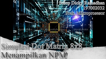 Simulasi Atmega 8535 Dot Matrix Menampilkan NPM dengan Proteus dan CVAVR