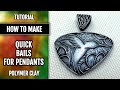 How to make a quick bail with cloisonne textures and finishing the cloisonne pendant!