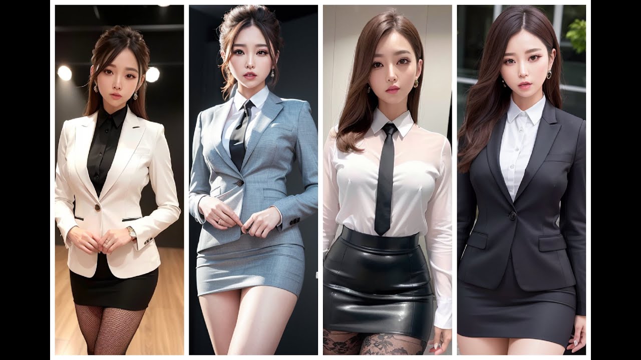 Office women's suit Lookbook aiart lookbook OL Lady YouTube