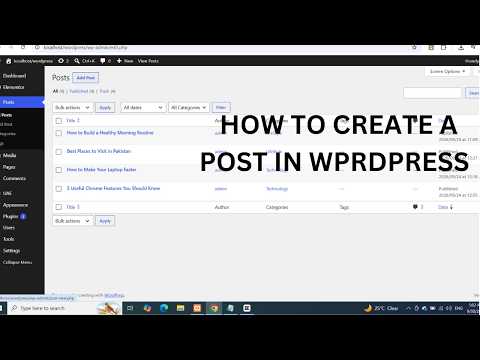 How to create a post in wordpress