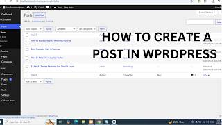 How to create a post in wordpress
