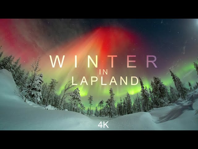A WINTER IN LAPLAND 4K - an aurora timelapse adventure class=