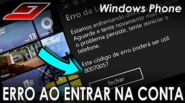 O que fazer quando dá erro na loja do Windows Phone?