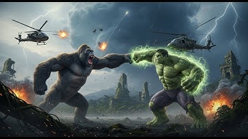 The Secret Battle: King Kong And Hulk vs Helicopter And SuperPowers A Big Clash On Skull İsland