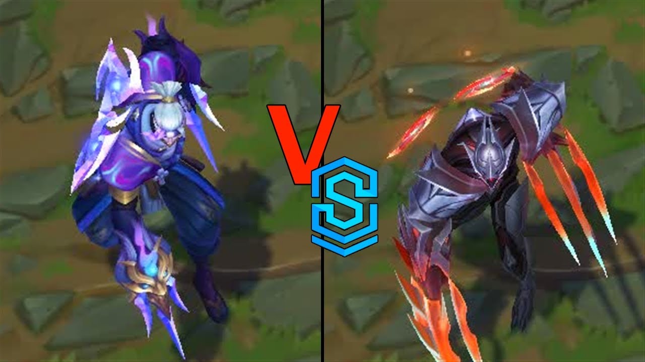 Prestige Spirit Blossom Zed VS Quantum Galaxy Slayer Zed