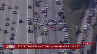 Illinois State Trooper shot on Dan Ryan