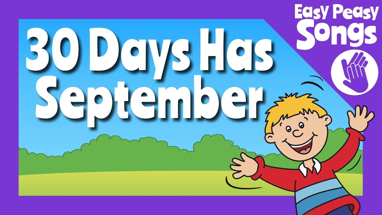  30 jours en septembre  apprendre ou enseigner la chanson Days in the Months  la chanson du calendrier 