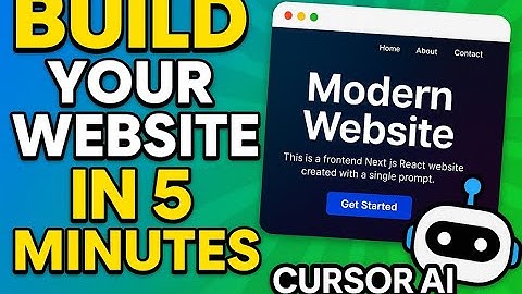 5 Mins?!! BUILD Your Website in 5 mins with CURSOR AI Tutorial?