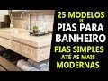 PIAS DE BANHEIRO COM CUBA | 25 Modelos de Pias Para Banheiro de Vidro, Mármore, Acrílico ou Granito