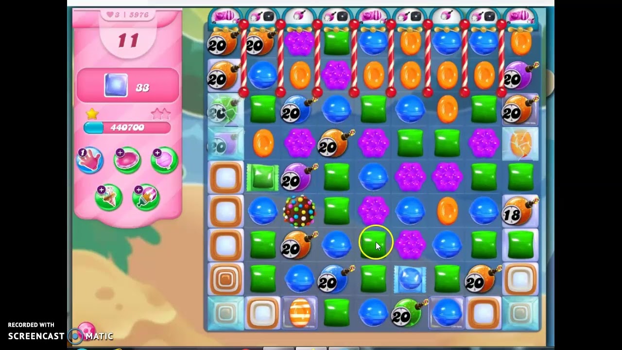 Candy Crush Saga Level 5976 No Boosters